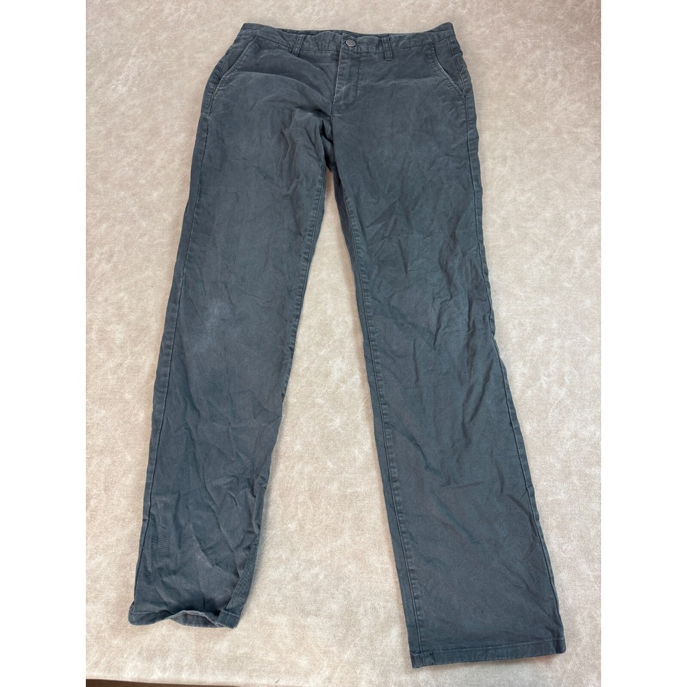 Bonobos Mens‎ Straight Leg Mid Rise Stretch Pockets Dark Gray Chino Pants 32/32